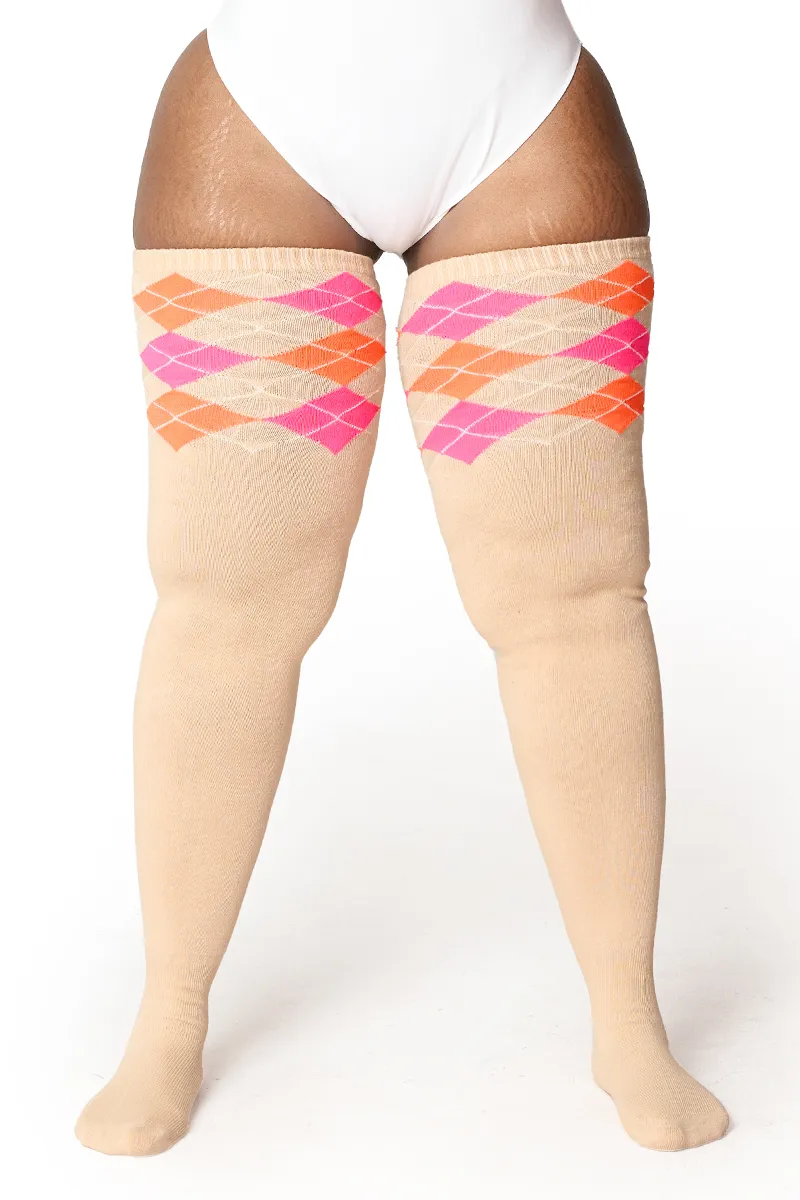Thunda Tūbbies - Argyle - Tropical Taupe sold by Thunda Thighs