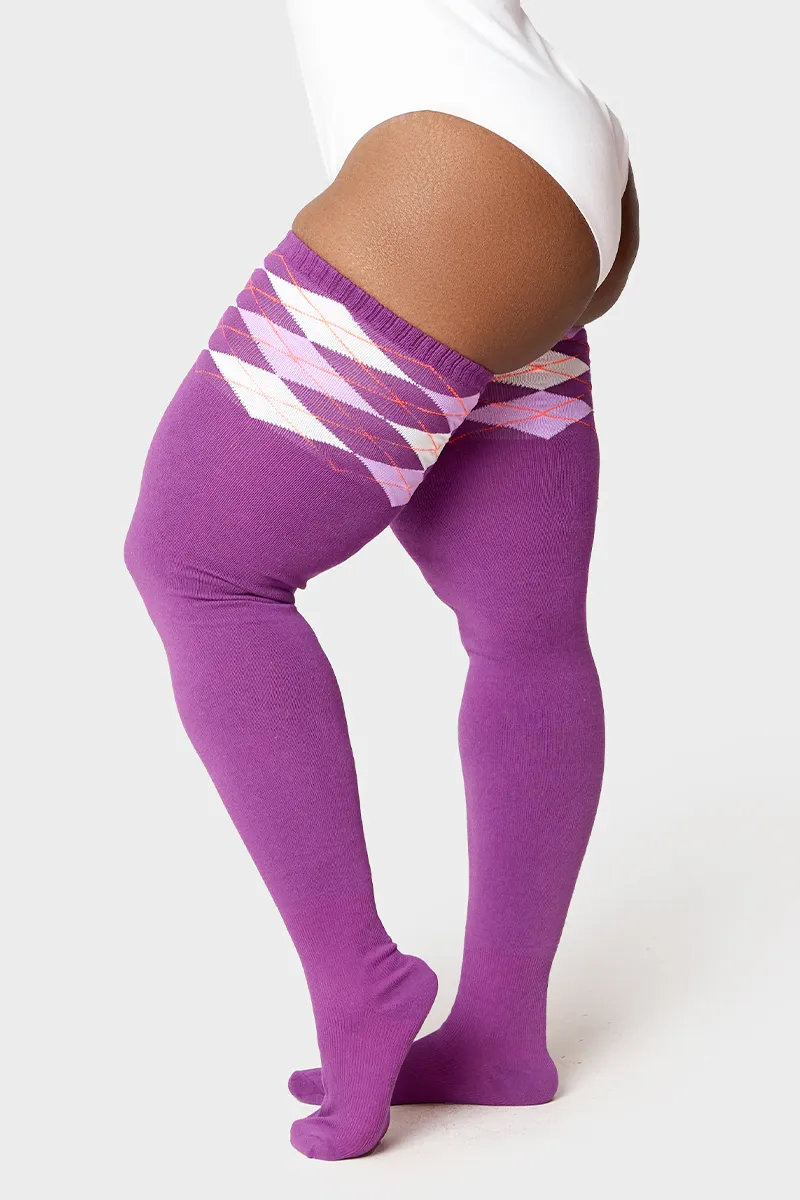 Thunda Tūbbies - Argyle - Plum Berry sold by Thunda Thighs product image thumbnail 3