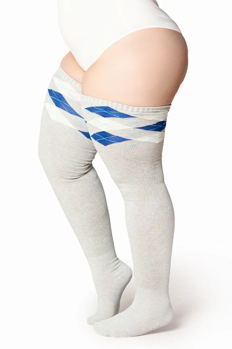 Thunda Tūbbies - Argyle - Lagoon Grey sold by Thunda Thighs product image thumbnail 4