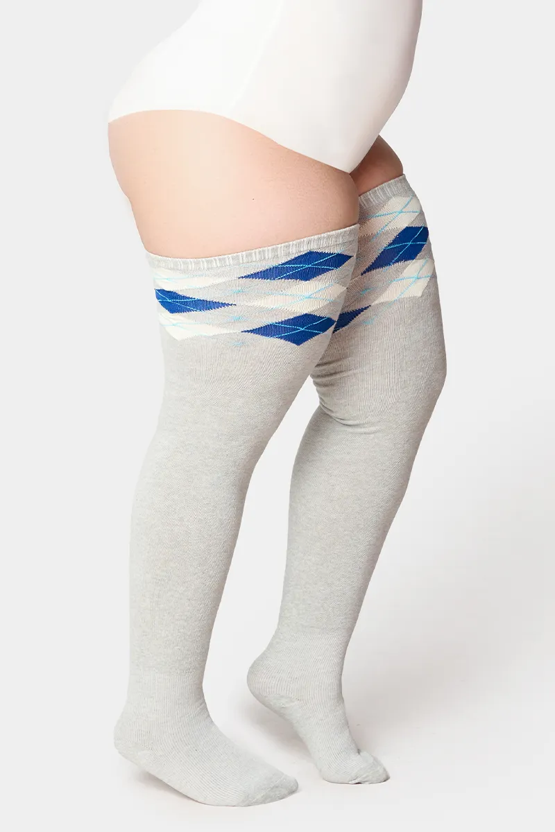 Thunda Tūbbies - Argyle - Lagoon Grey sold by Thunda Thighs product image thumbnail 5