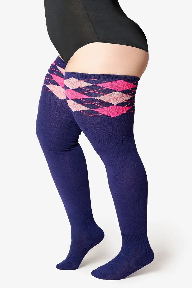 Thunda Tūbbies - Argyle - Rebel Violet sold by Thunda Thighs product image thumbnail 4