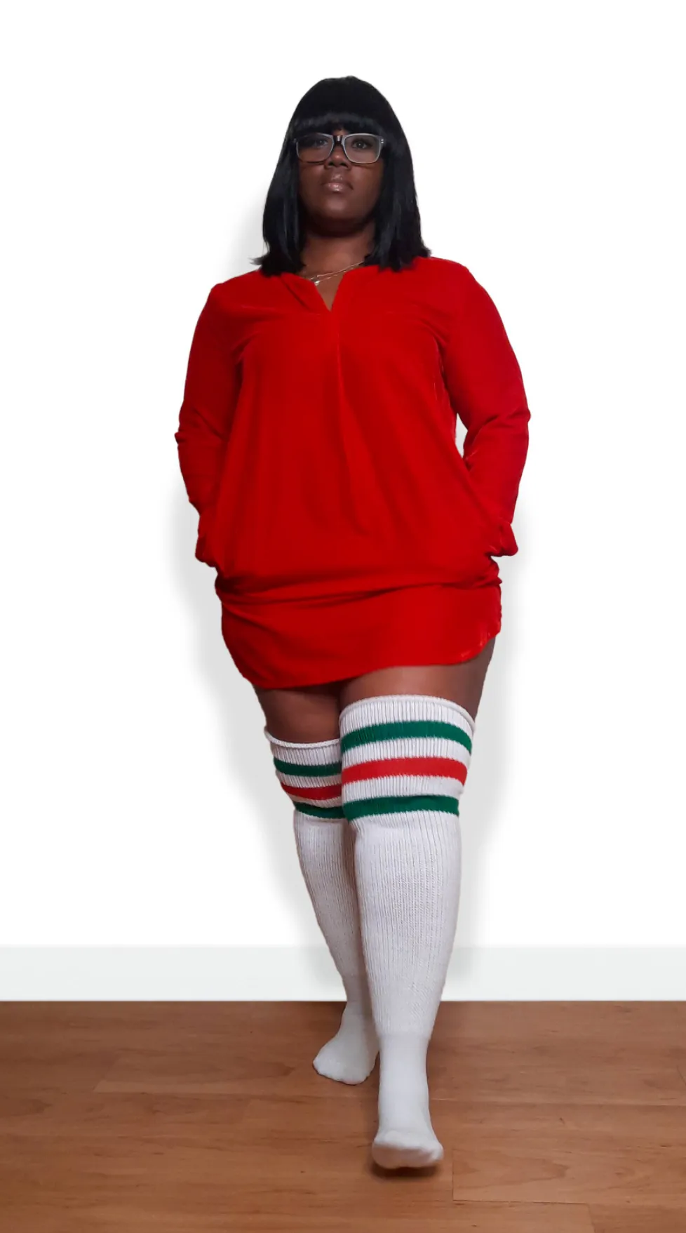 White Green & Red Stripes sold by Thunda Thighs product image thumbnail 2