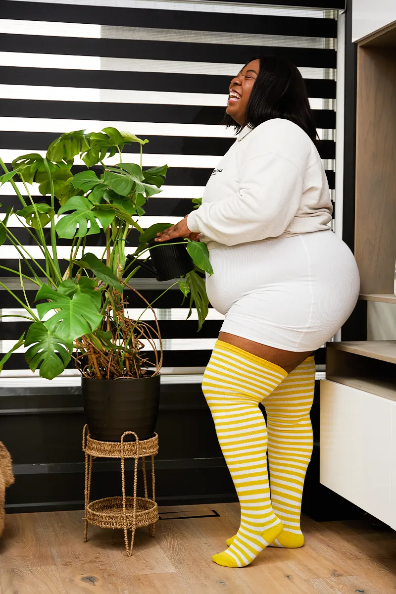 Thunda Tūbbies - Honey Bee & White Stripes sold by Thunda Thighs product image thumbnail 2