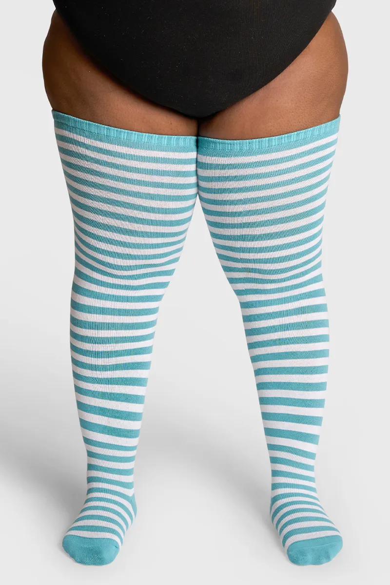 Thunda Tūbbies - Sky Blue & White Stripes sold by Thunda Thighs