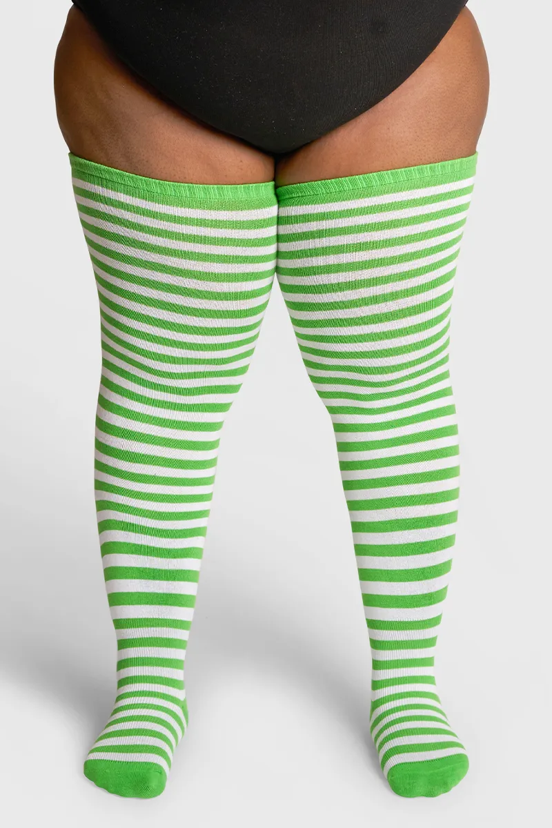 Thunda Tūbbies - Pistachio & White Stripes sold by Thunda Thighs