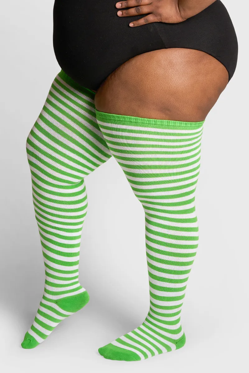 Thunda Tūbbies - Pistachio & White Stripes sold by Thunda Thighs product image thumbnail 4