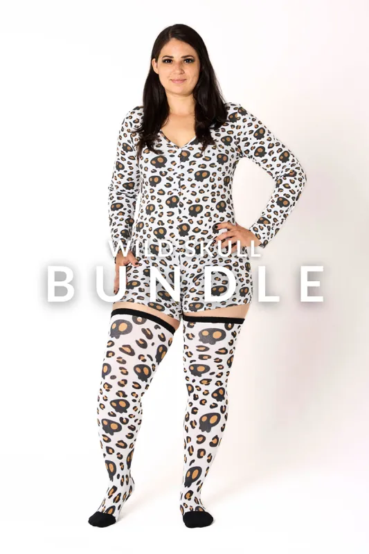 Wild Skull Onesie + Sock Set sold by Thunda Thighs