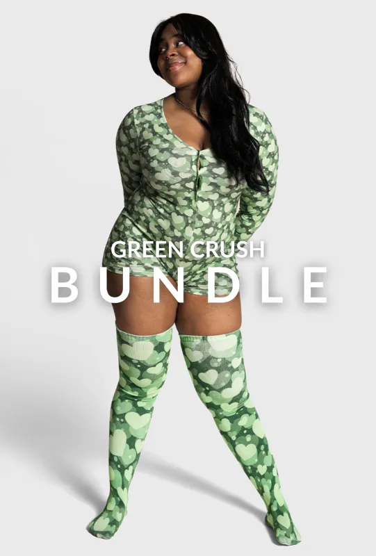Green Crush Onesie + Sock Set sold by Thunda Thighs