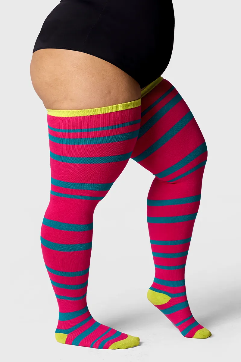 Thunda Tūbbies - Stripe Shift - Electric Hook sold by Thunda Thighs product image thumbnail 2