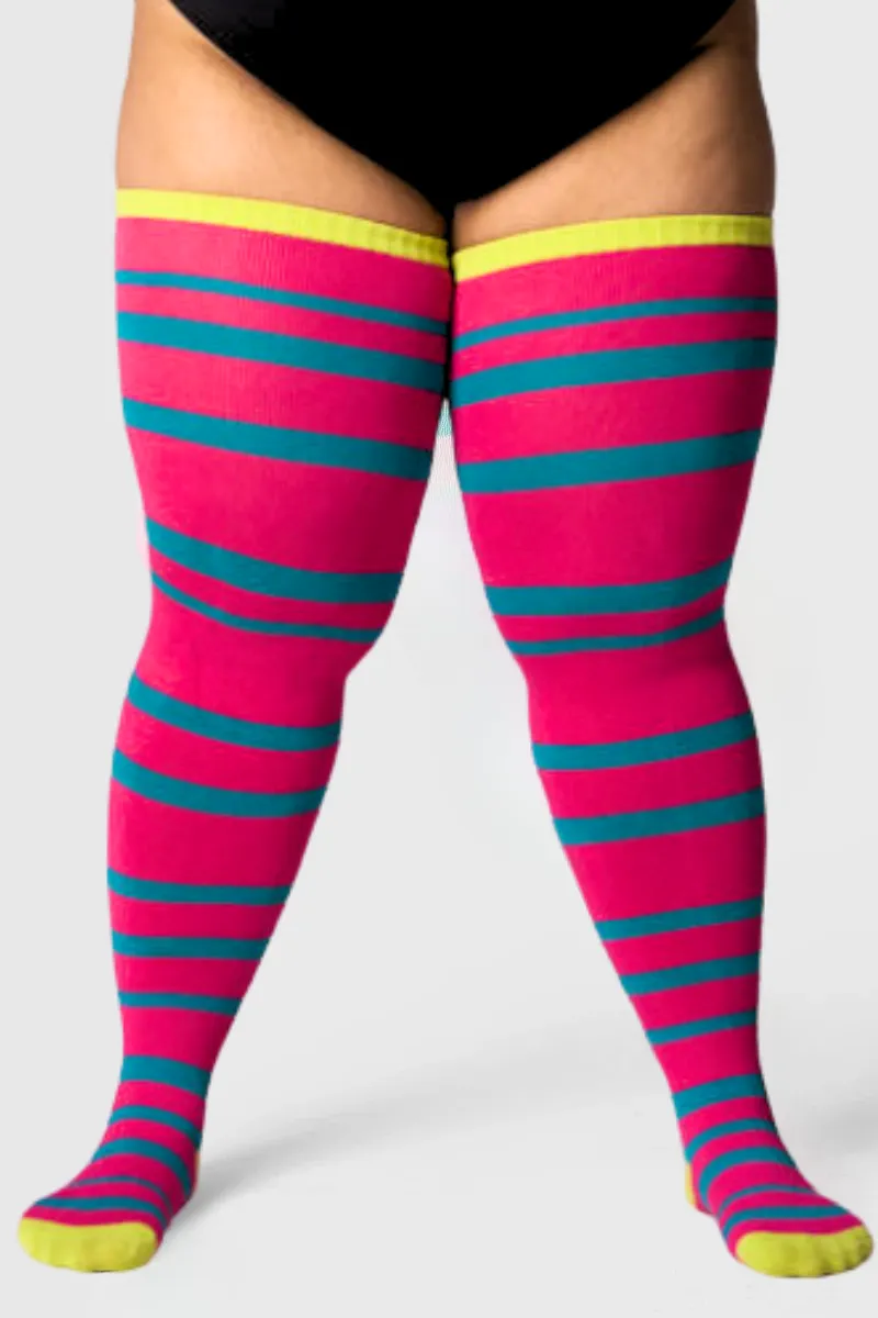 Thunda Tūbbies - Stripe Shift - Electric Hook sold by Thunda Thighs