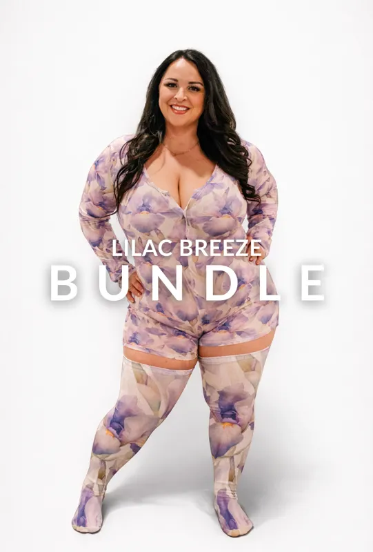 Lilac Breeze Onesie + Sock Set made by Thunda Thighs