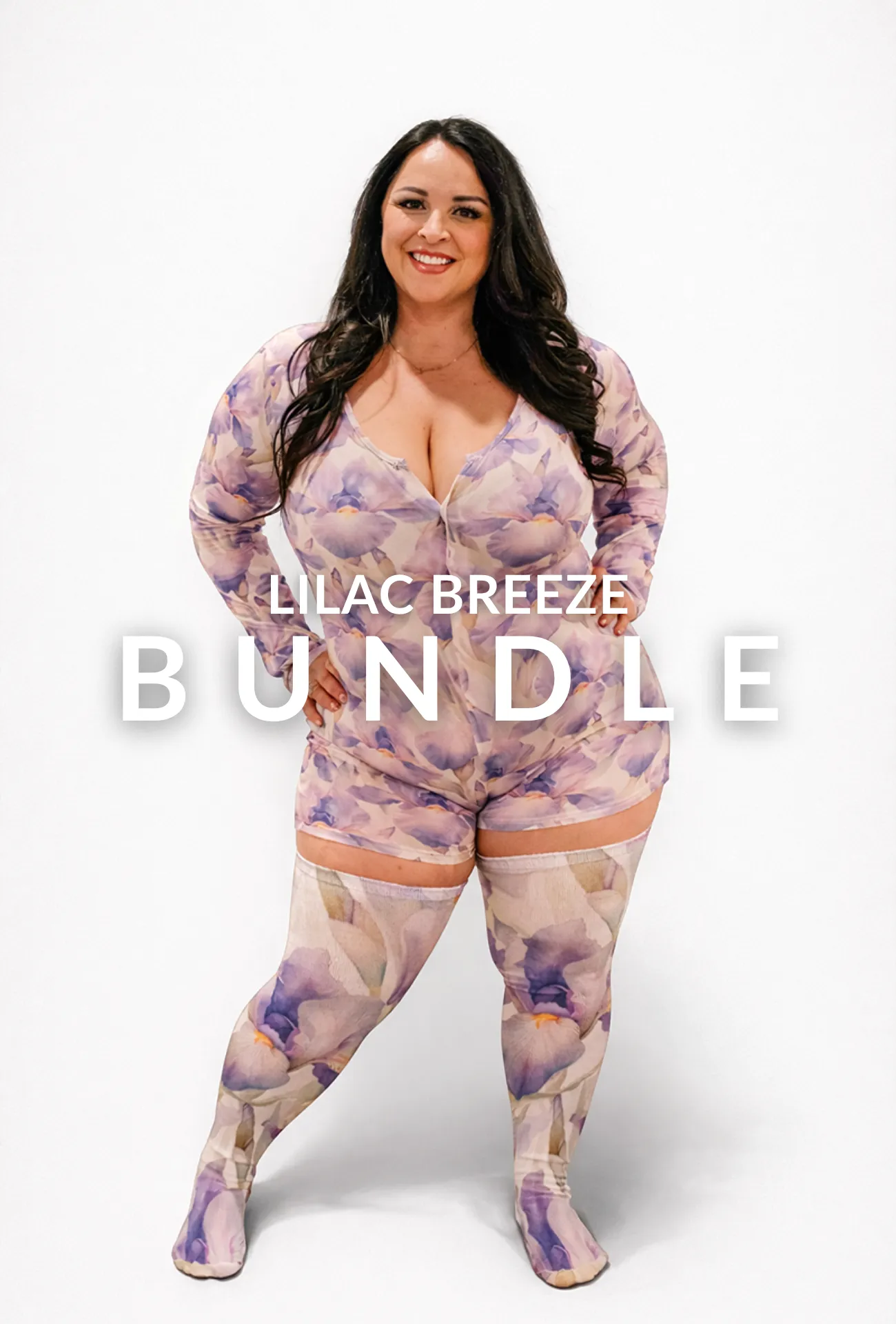 Lilac Breeze Onesie + Sock Set sold by Thunda Thighs