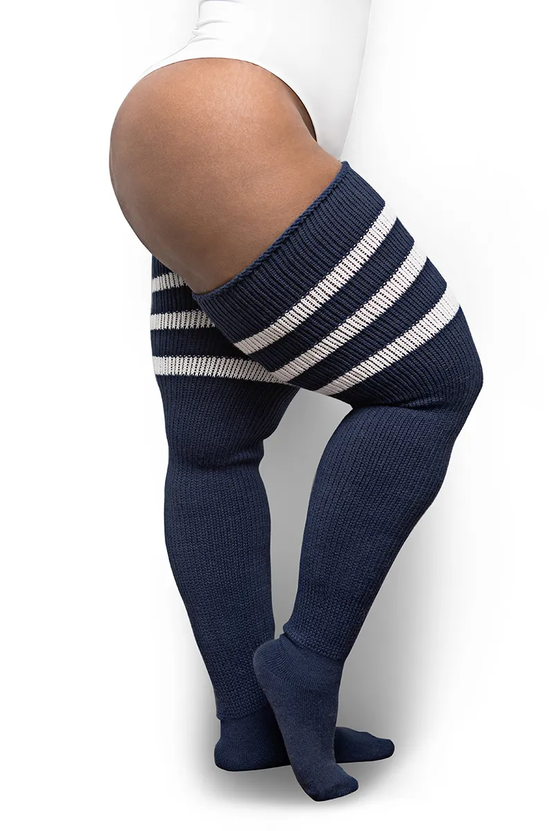 Faded Navy & White Stripes sold by Thunda Thighs product image thumbnail 2