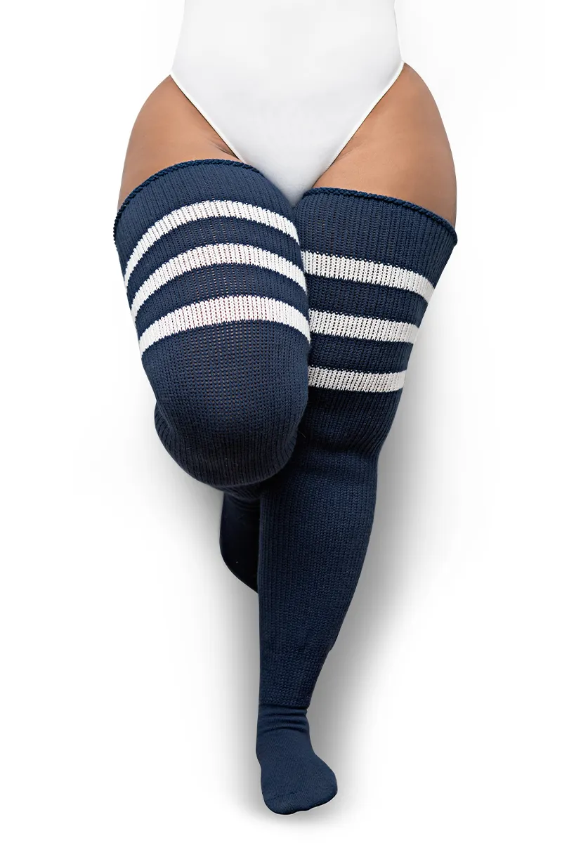 Faded Navy & White Stripes sold by Thunda Thighs