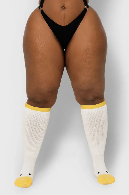 Under the Knee - Yellow Beak Duckies sold by Thunda Thighs