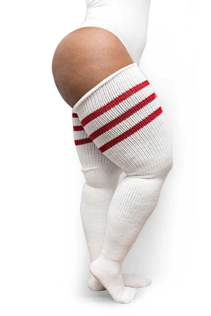 White & Red Stripes sold by Thunda Thighs product image thumbnail 4
