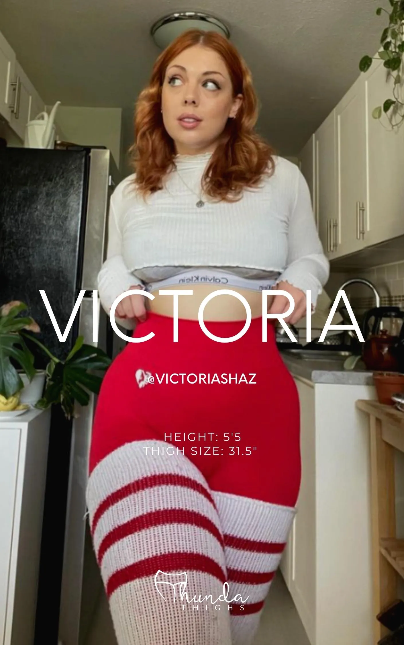 White & Red Stripes sold by Thunda Thighs product image thumbnail 2