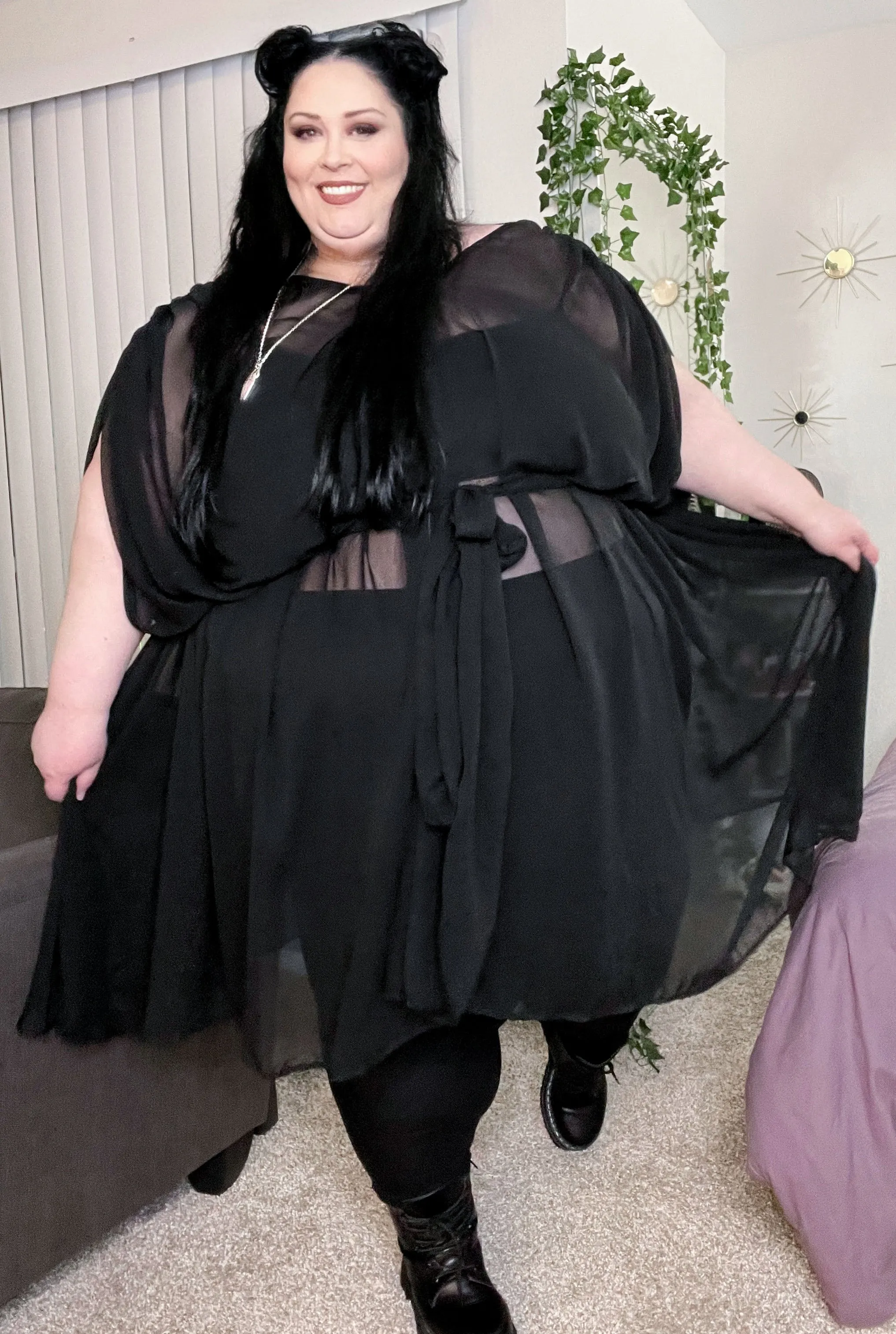 Black Lucy Midi Dress sold by Copper Union Apparel product image thumbnail 3