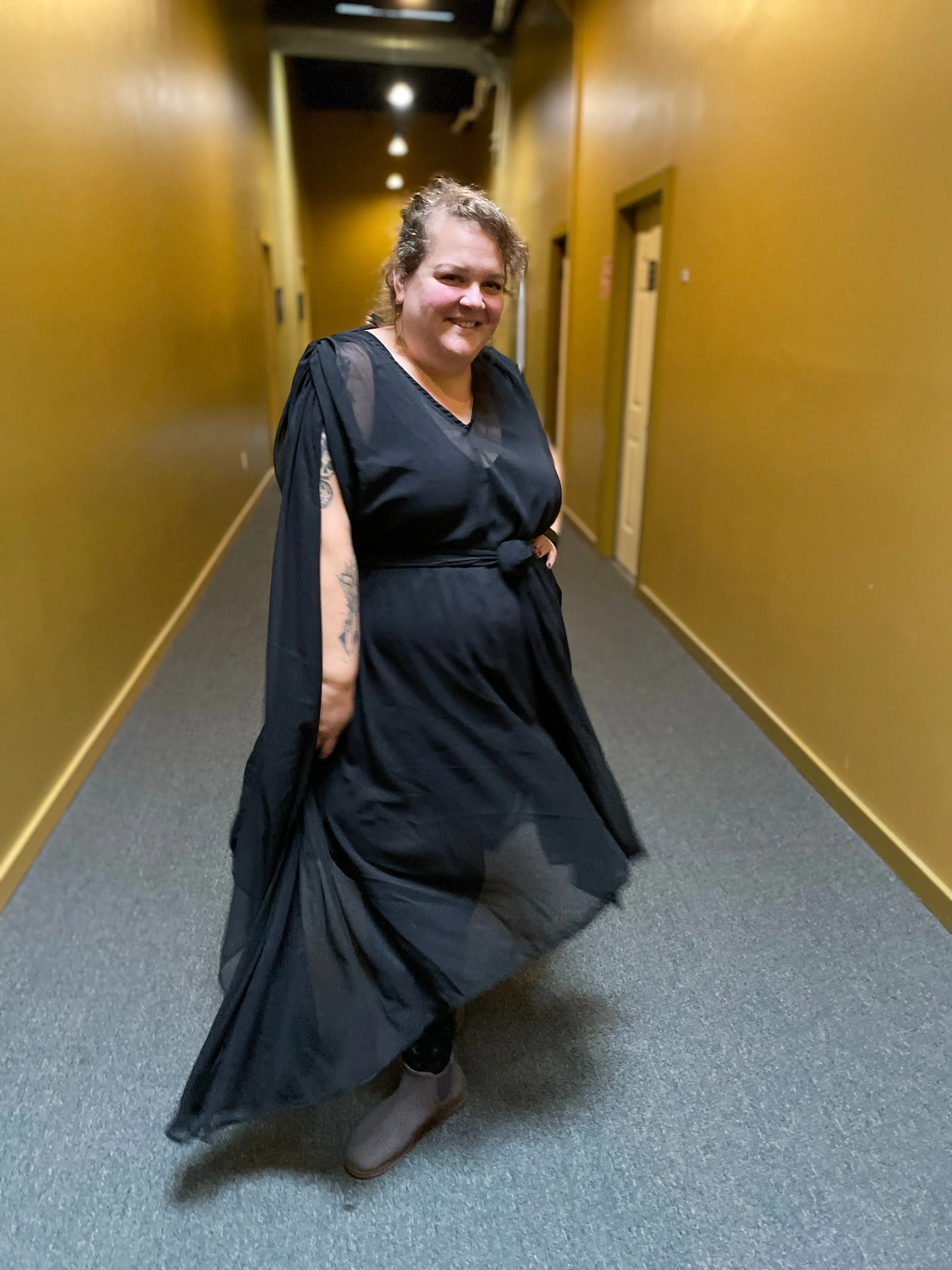 Black Lucy Midi Dress sold by Copper Union Apparel product image thumbnail 4