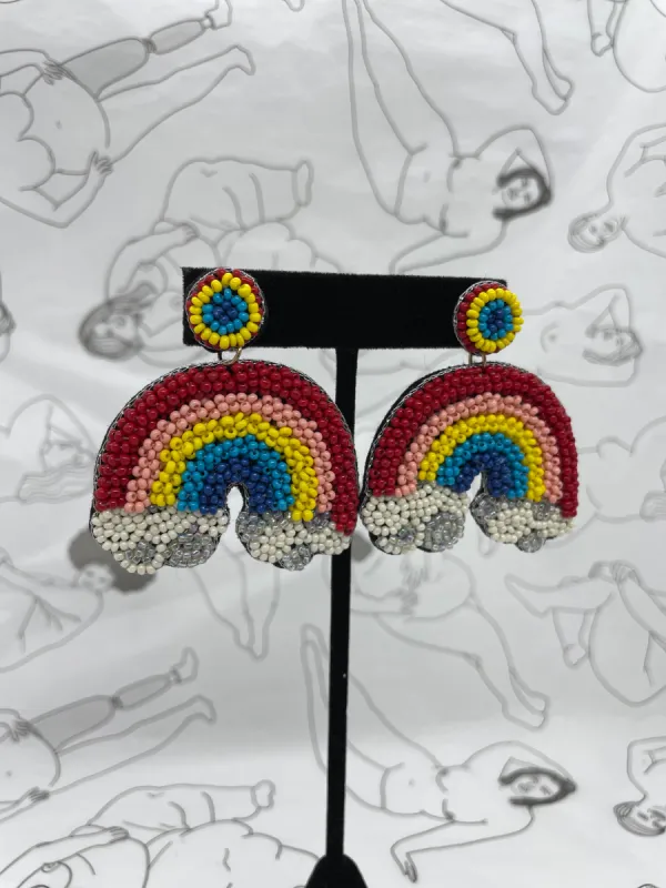 Beaded Rainbow Earring sold by Copper Union Apparel