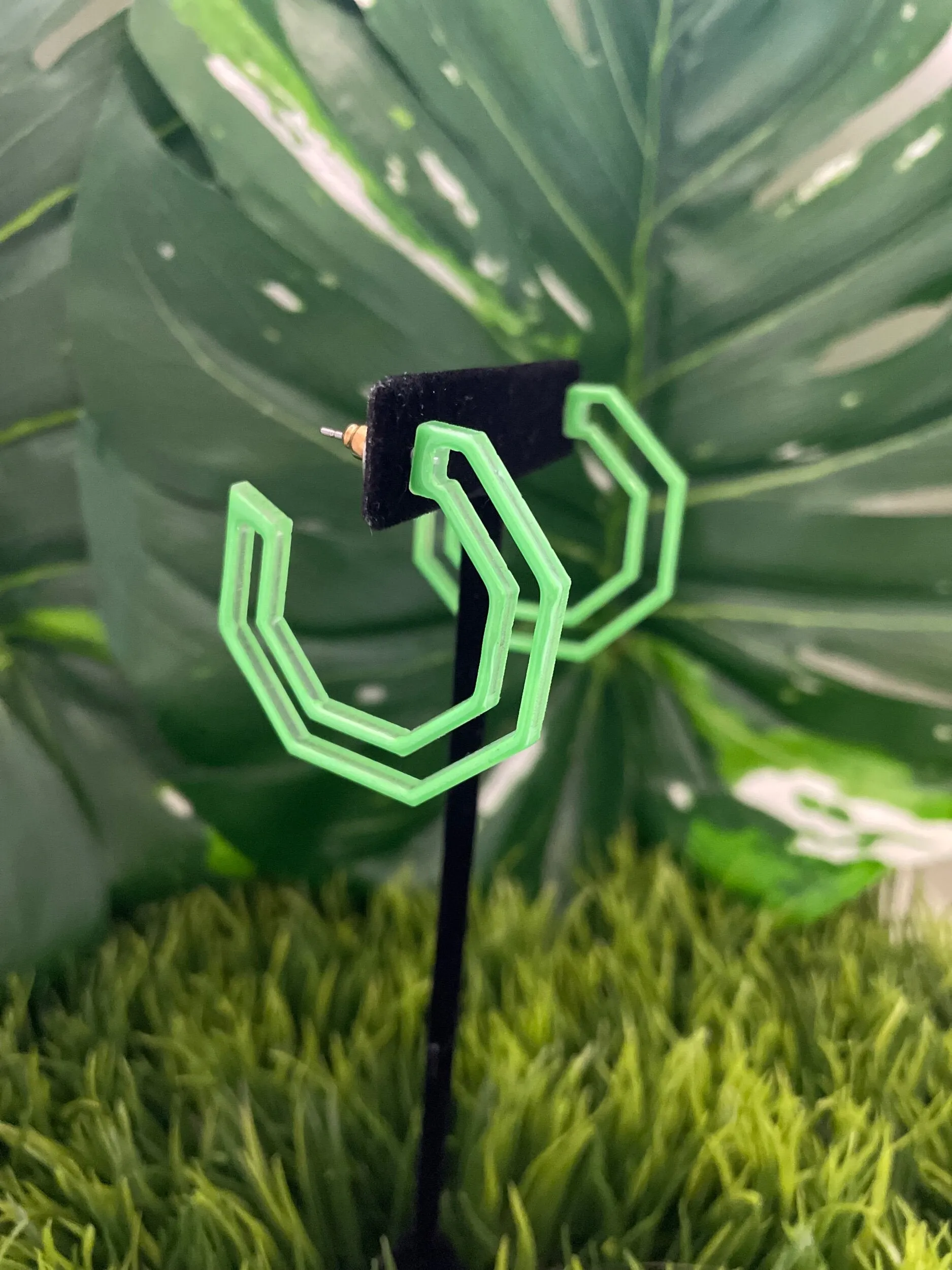 Pop of Color Octagon Studs sold by Copper Union Apparel product image thumbnail 3