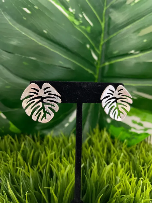 Assorted Monstera Earrings sold by Copper Union Apparel