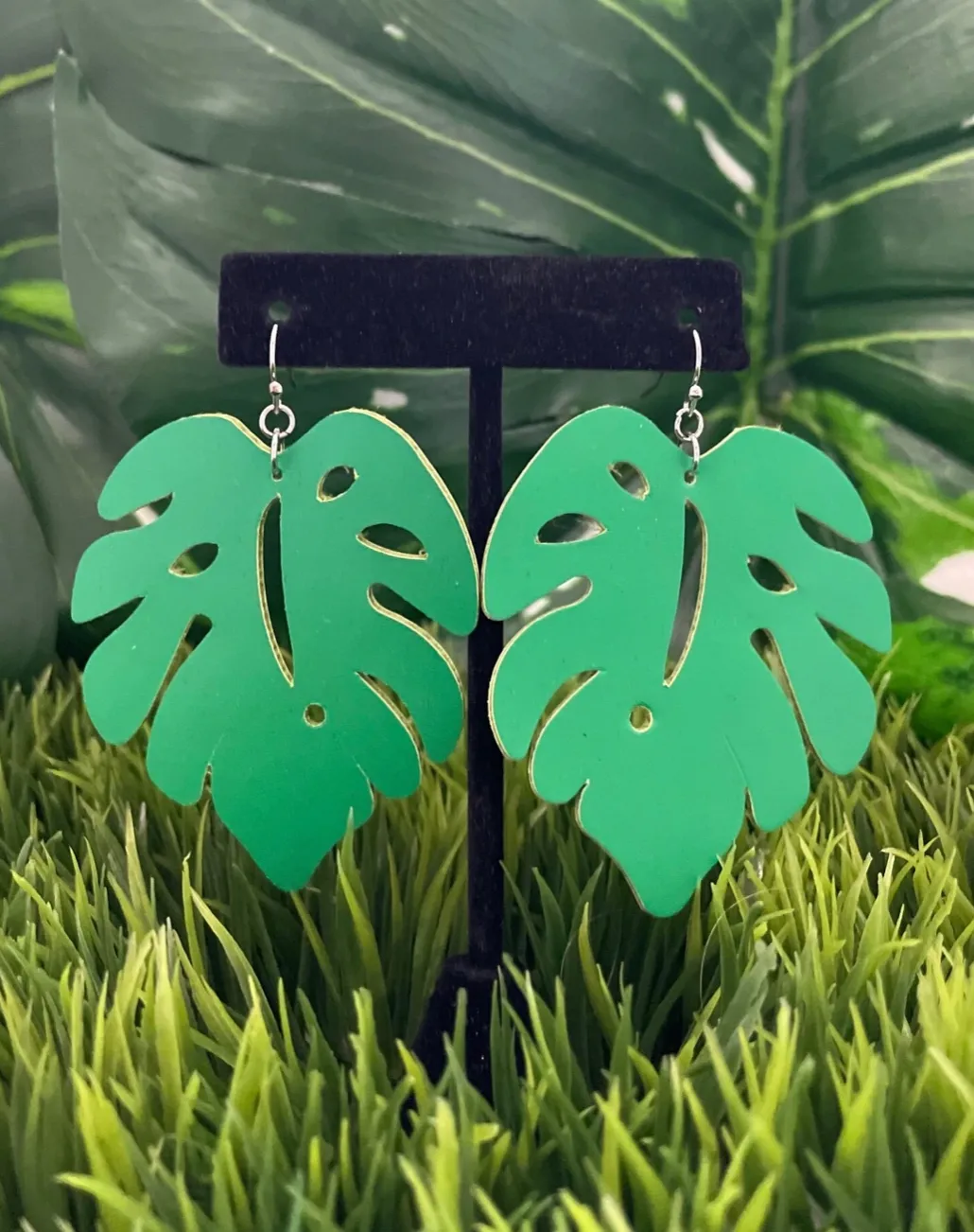 Assorted Monstera Earrings sold by Copper Union Apparel product image thumbnail 2