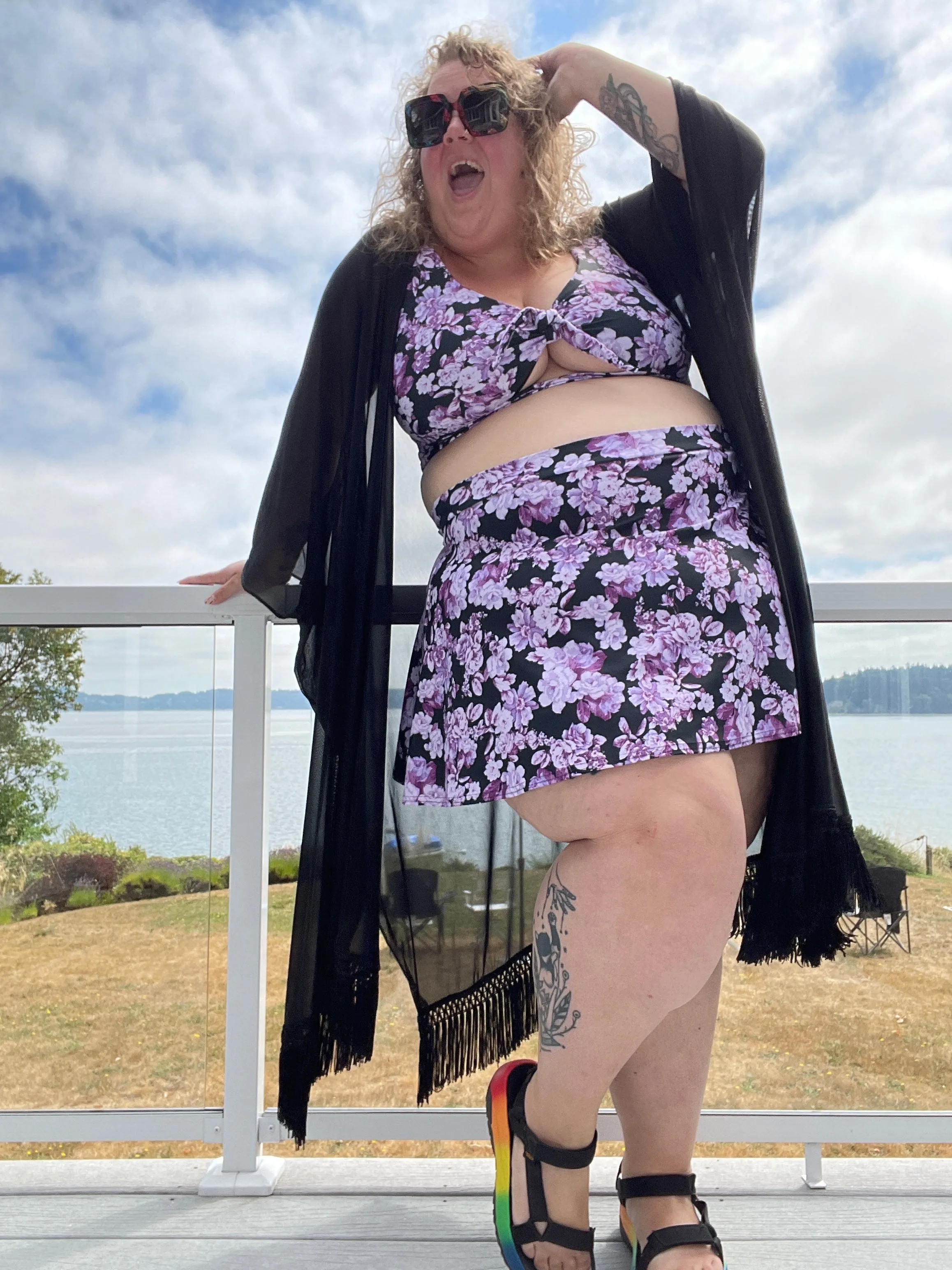 Floral Prints Swim Skirt- Copper Union x KD designs sold by Copper Union Apparel product image thumbnail 2