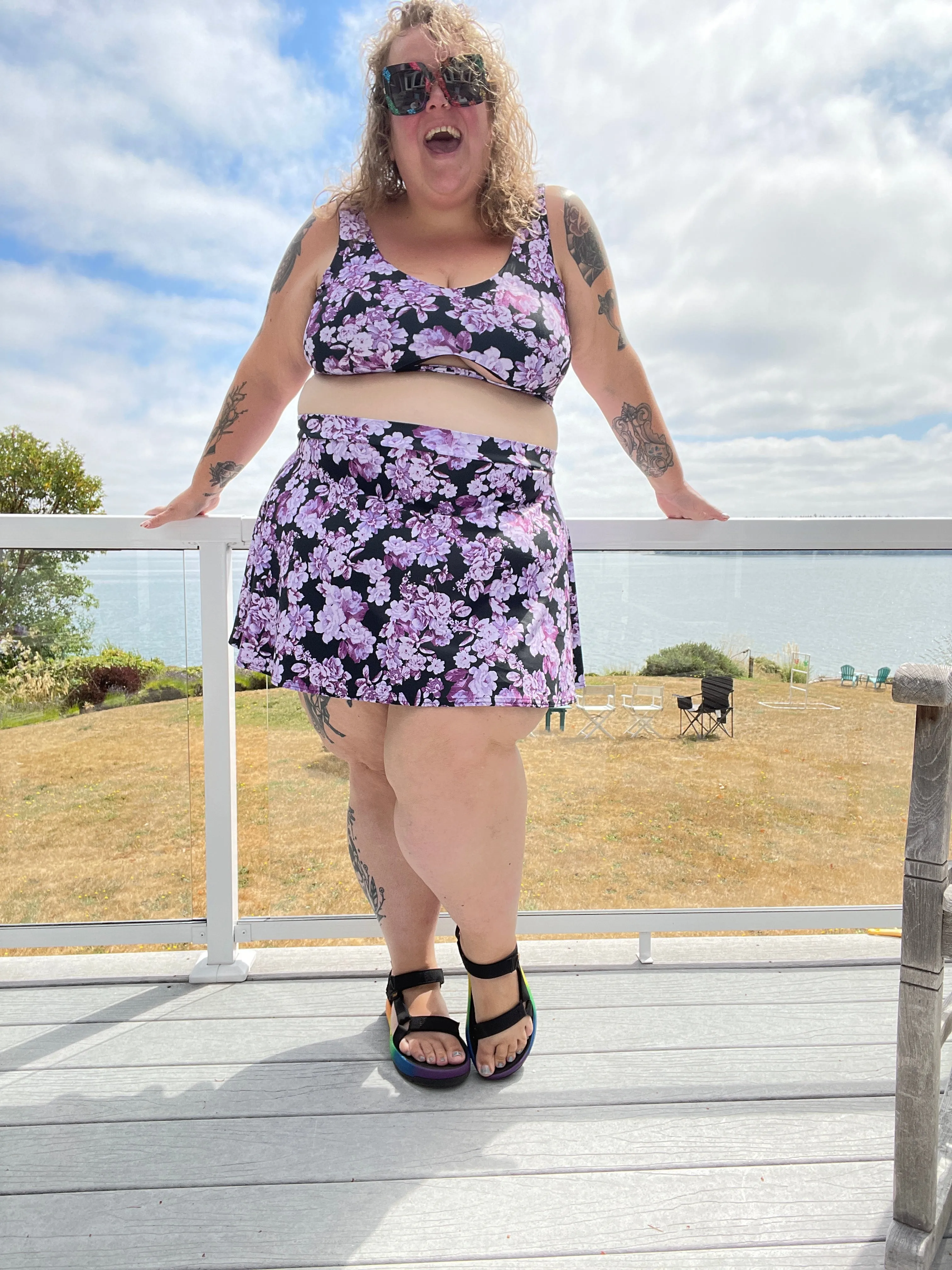 Floral Prints Swim Skirt- Copper Union x KD designs sold by Copper Union Apparel product image thumbnail 4