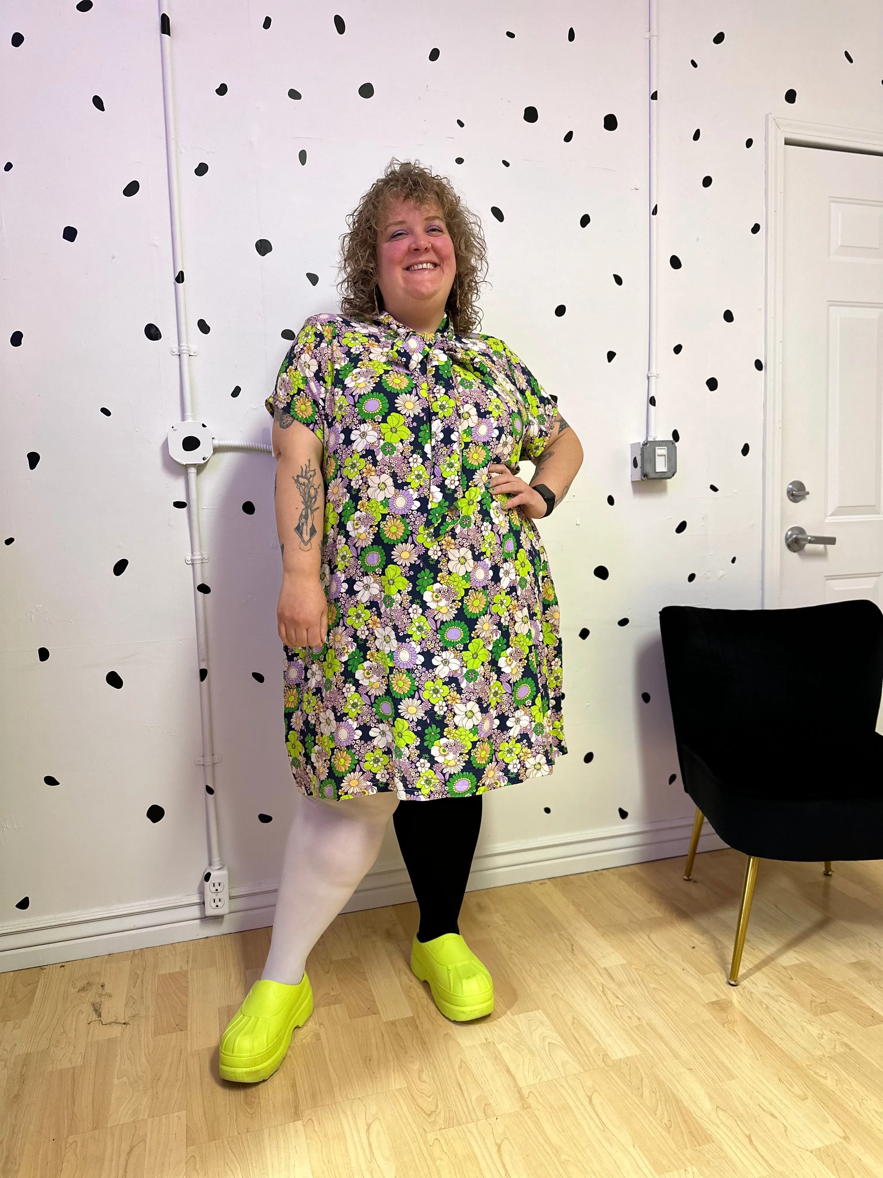 Pussy Bow Shirt Dress sold by Copper Union Apparel product image thumbnail 4