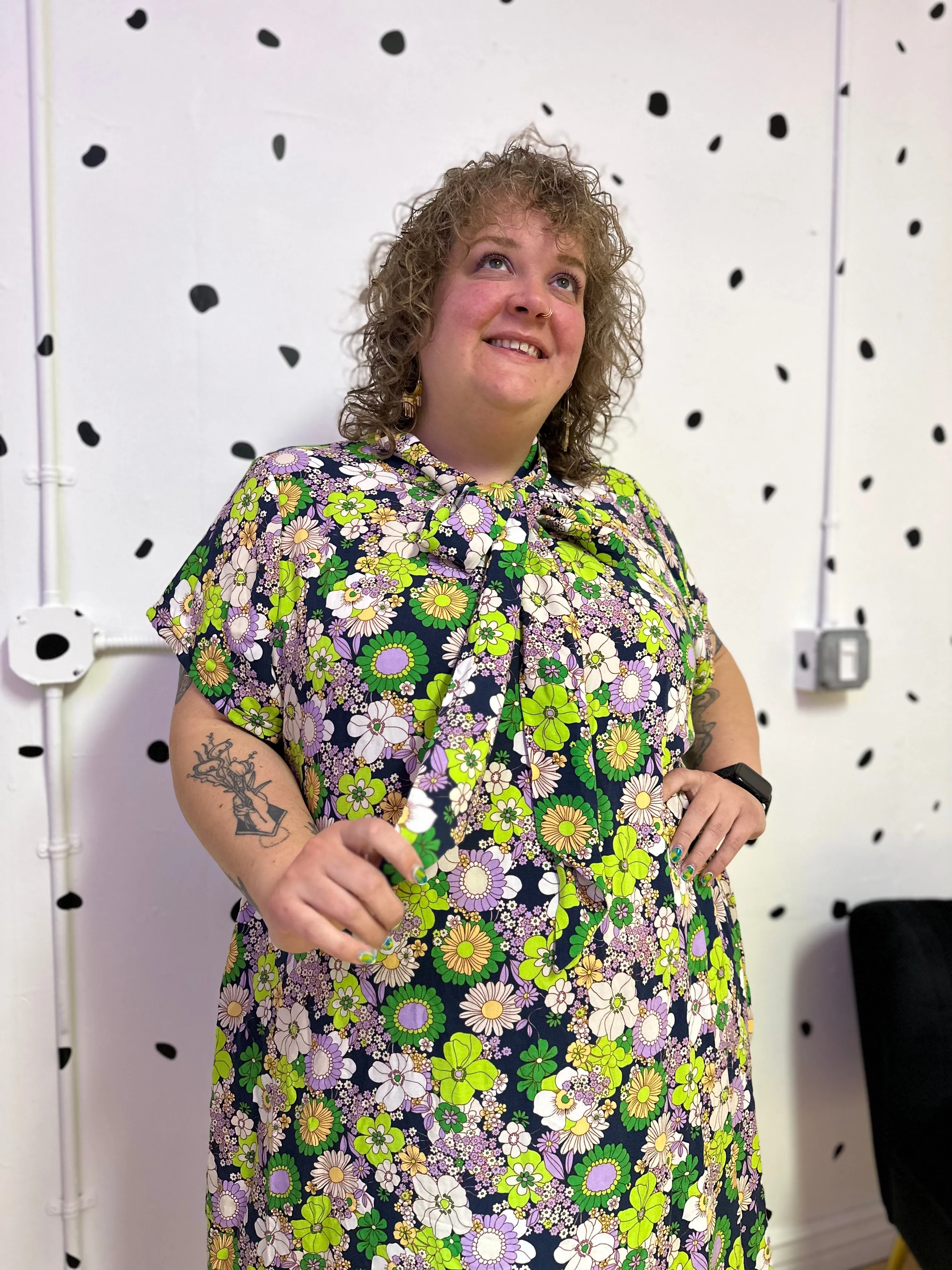 Pussy Bow Shirt Dress sold by Copper Union Apparel product image thumbnail 2