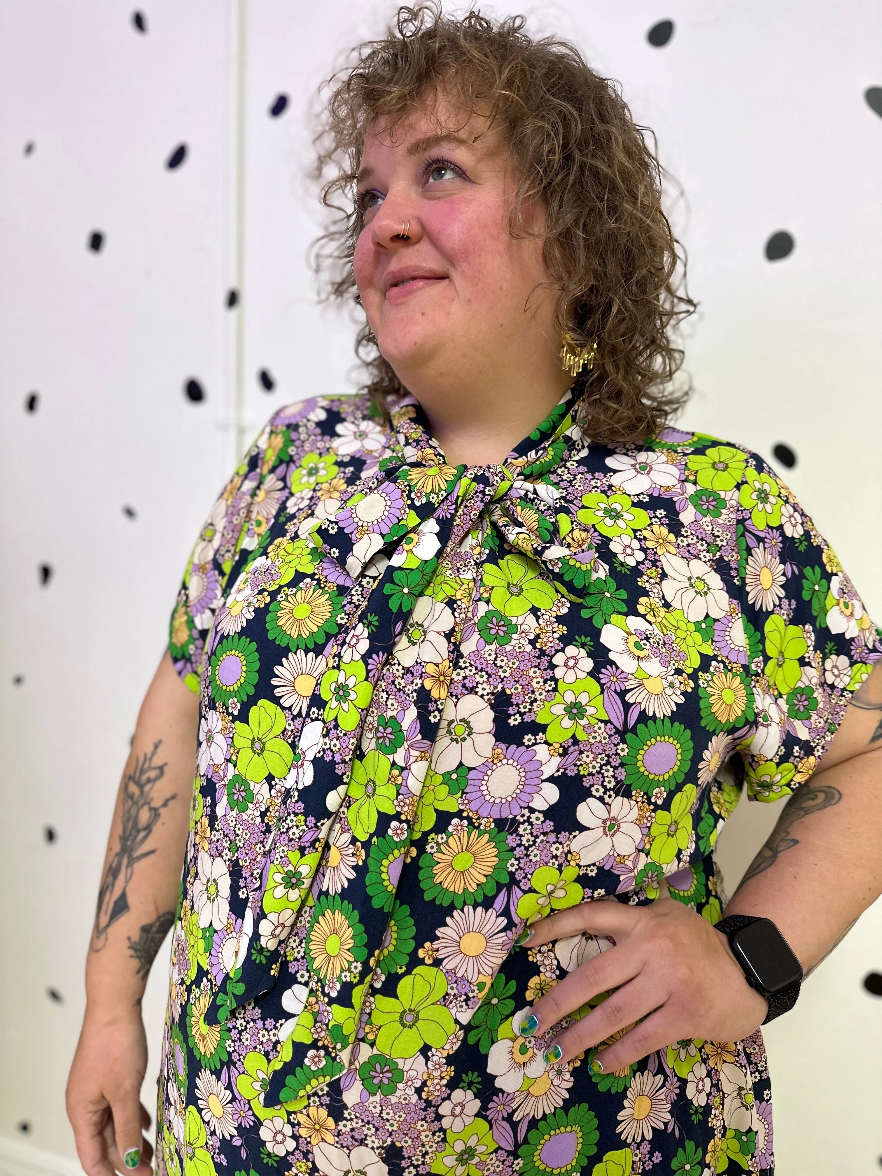 Pussy Bow Shirt Dress sold by Copper Union Apparel product image thumbnail 5