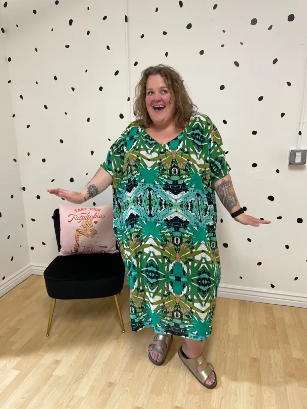 Tropical Leaves Kaftan sold by Copper Union Apparel