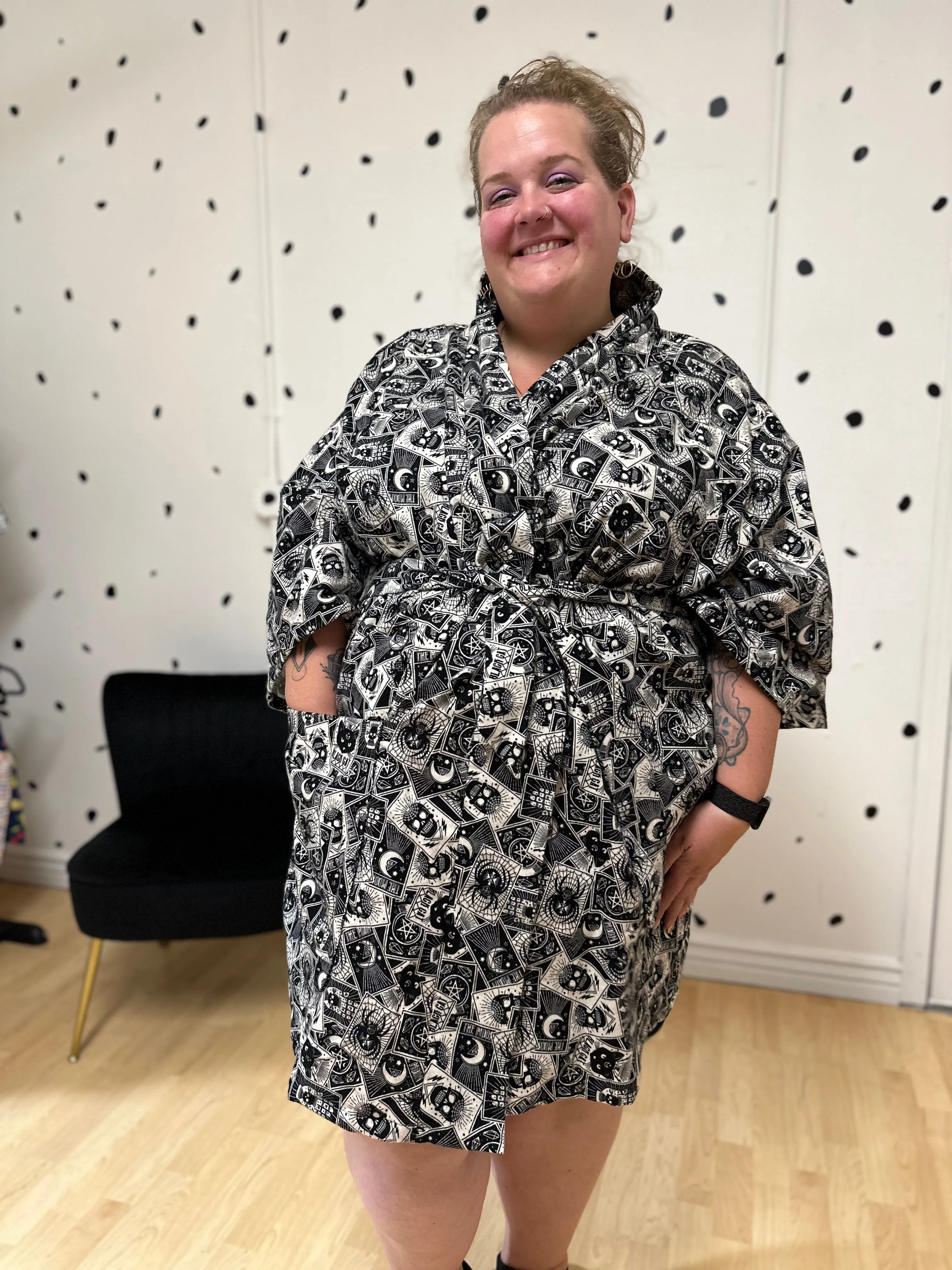 Tarot Flannel Robe- Copper Union X KD designs sold by Copper Union Apparel product image thumbnail 3