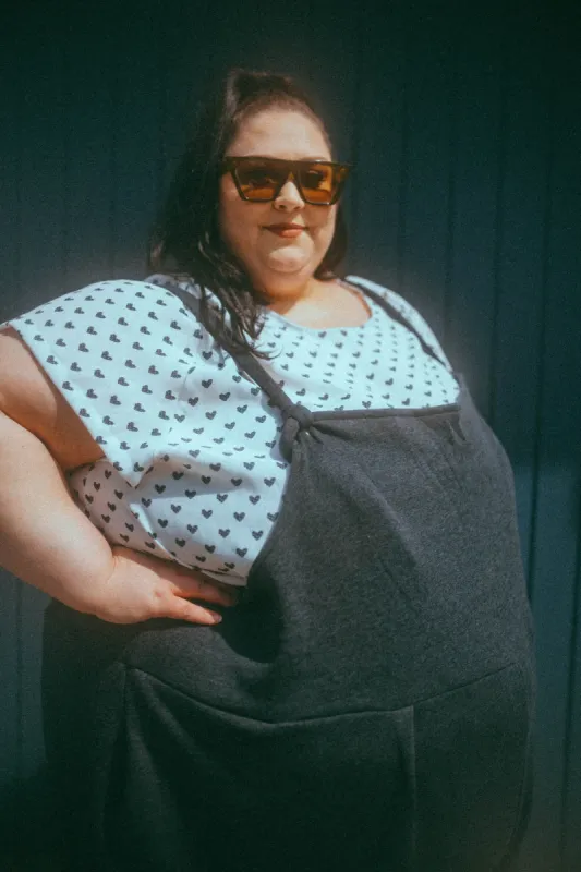 Black Hearts Crop Top sold by Copper Union Apparel