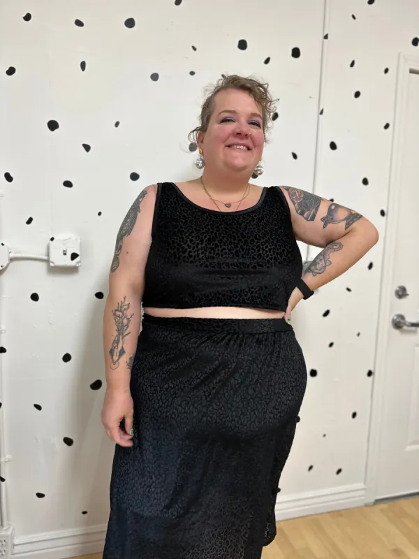 Velvet Burnout Gigi Set sold by Copper Union Apparel