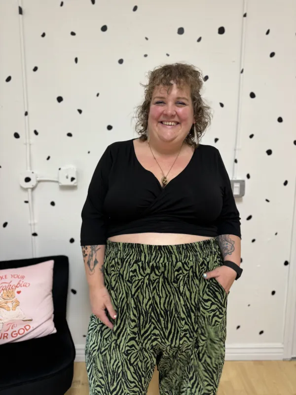 Tori Wrap Top- Black made by Copper Union Apparel