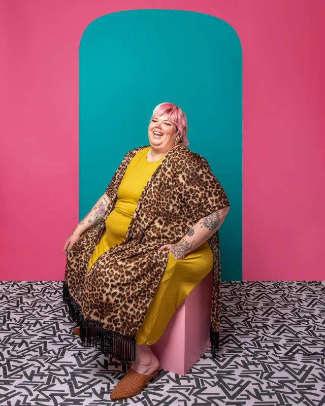 Leopard Mesh Fringe Duster sold by Copper Union Apparel