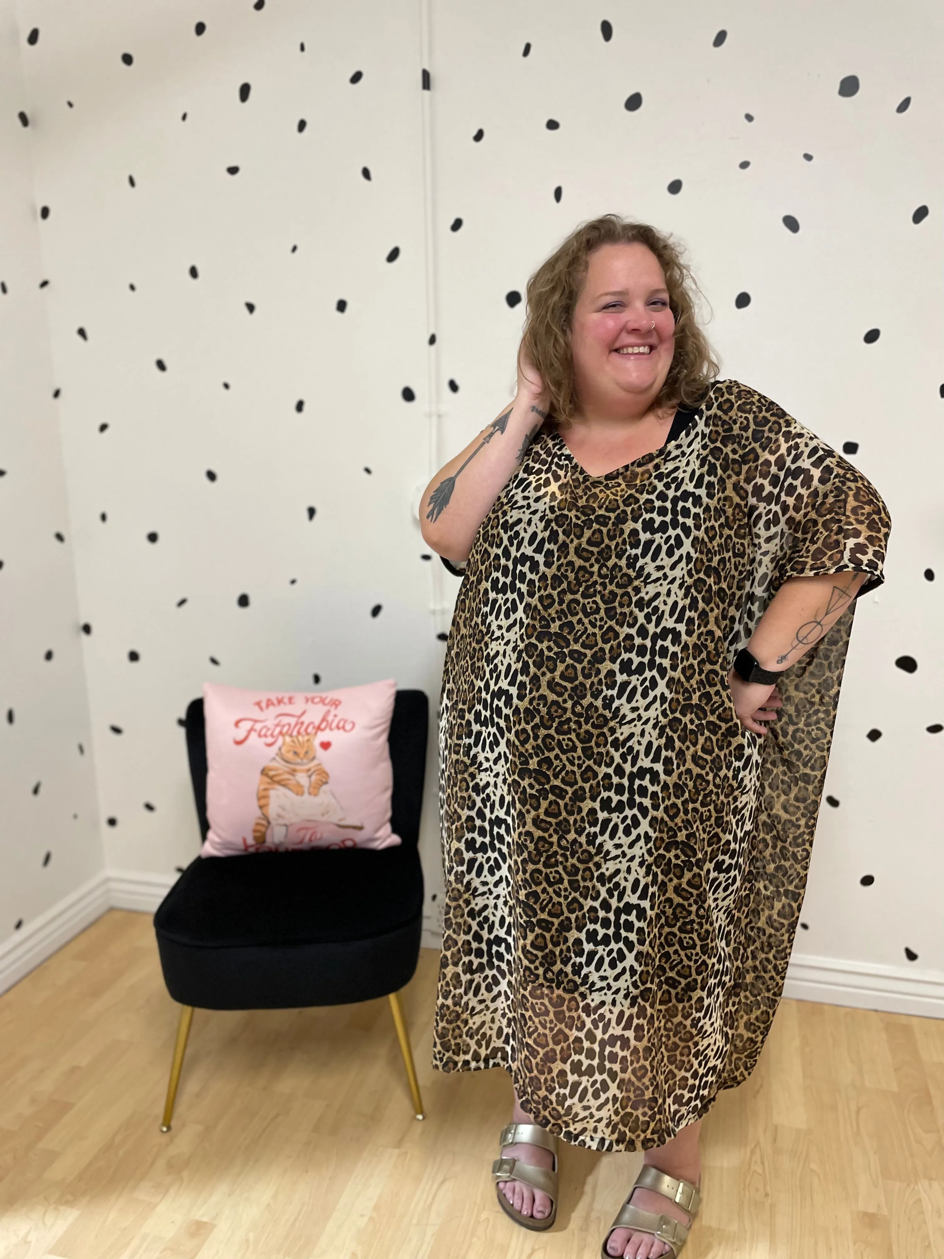 Leopard Print Kaftan sold by Copper Union Apparel