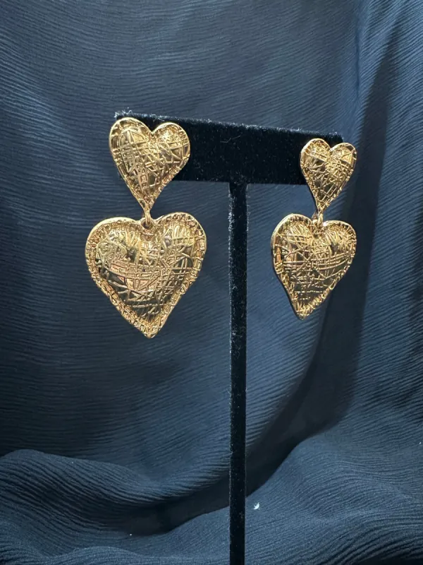 Gold Scribble Hearts sold by Copper Union Apparel