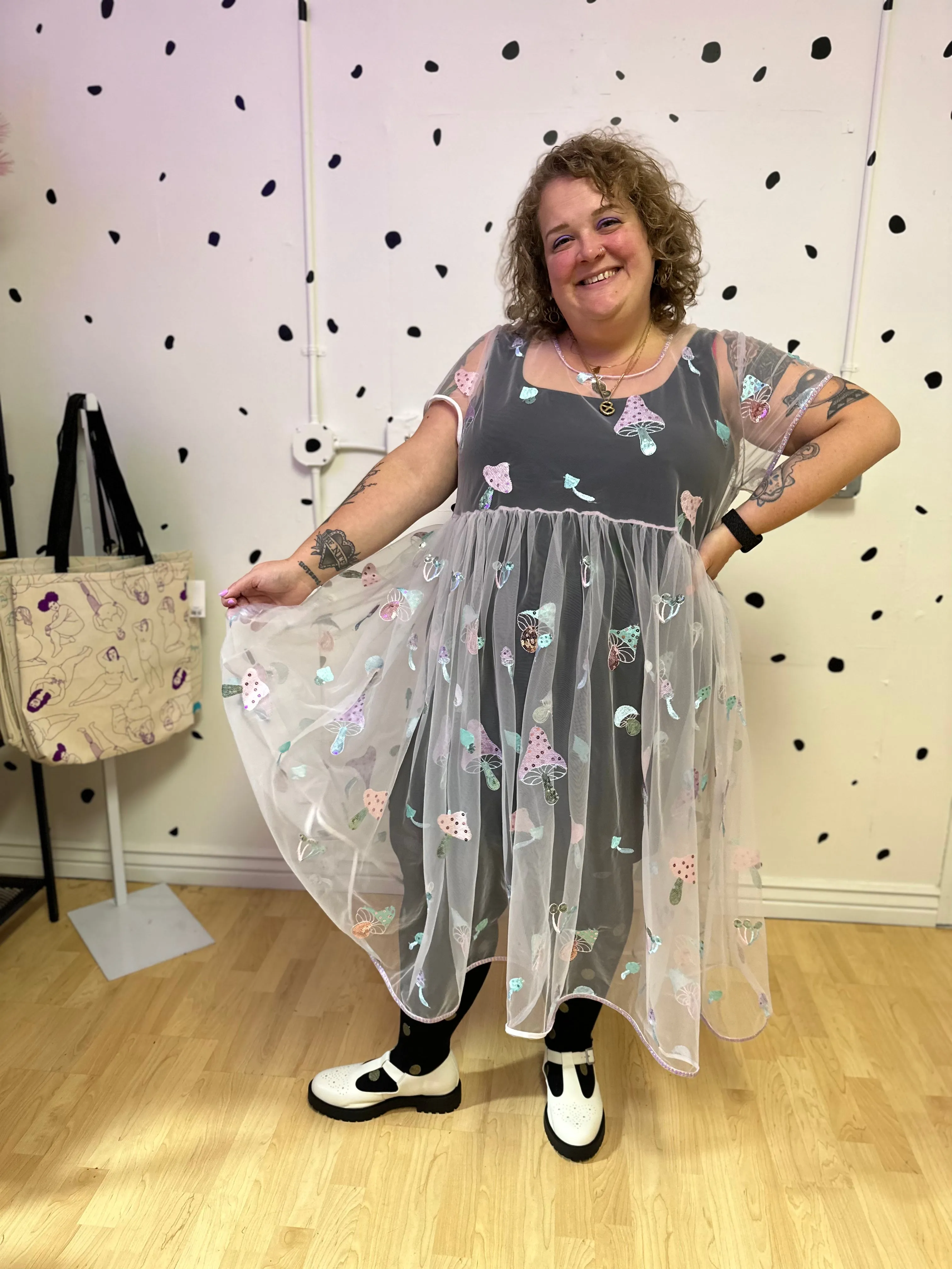 Sequin Mushroom Dress sold by Copper Union Apparel