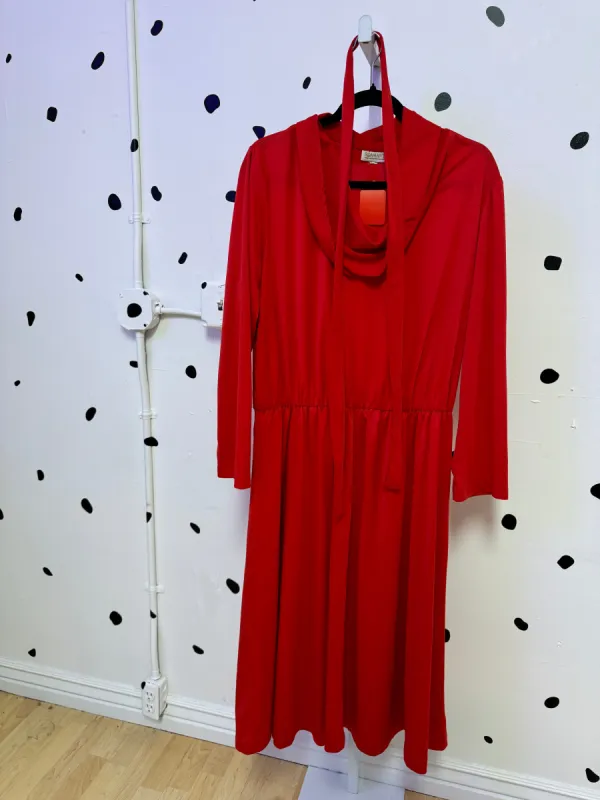 Vintage Red Dress- size 1/2 sold by Copper Union Apparel