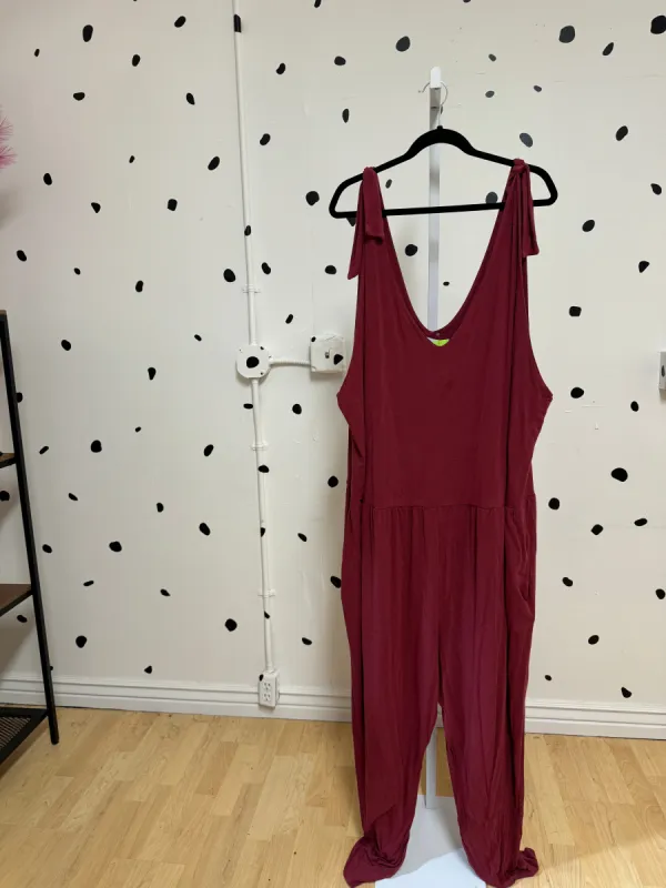 Mettamade- ~4Xish- Raspberry Romper sold by Copper Union Apparel