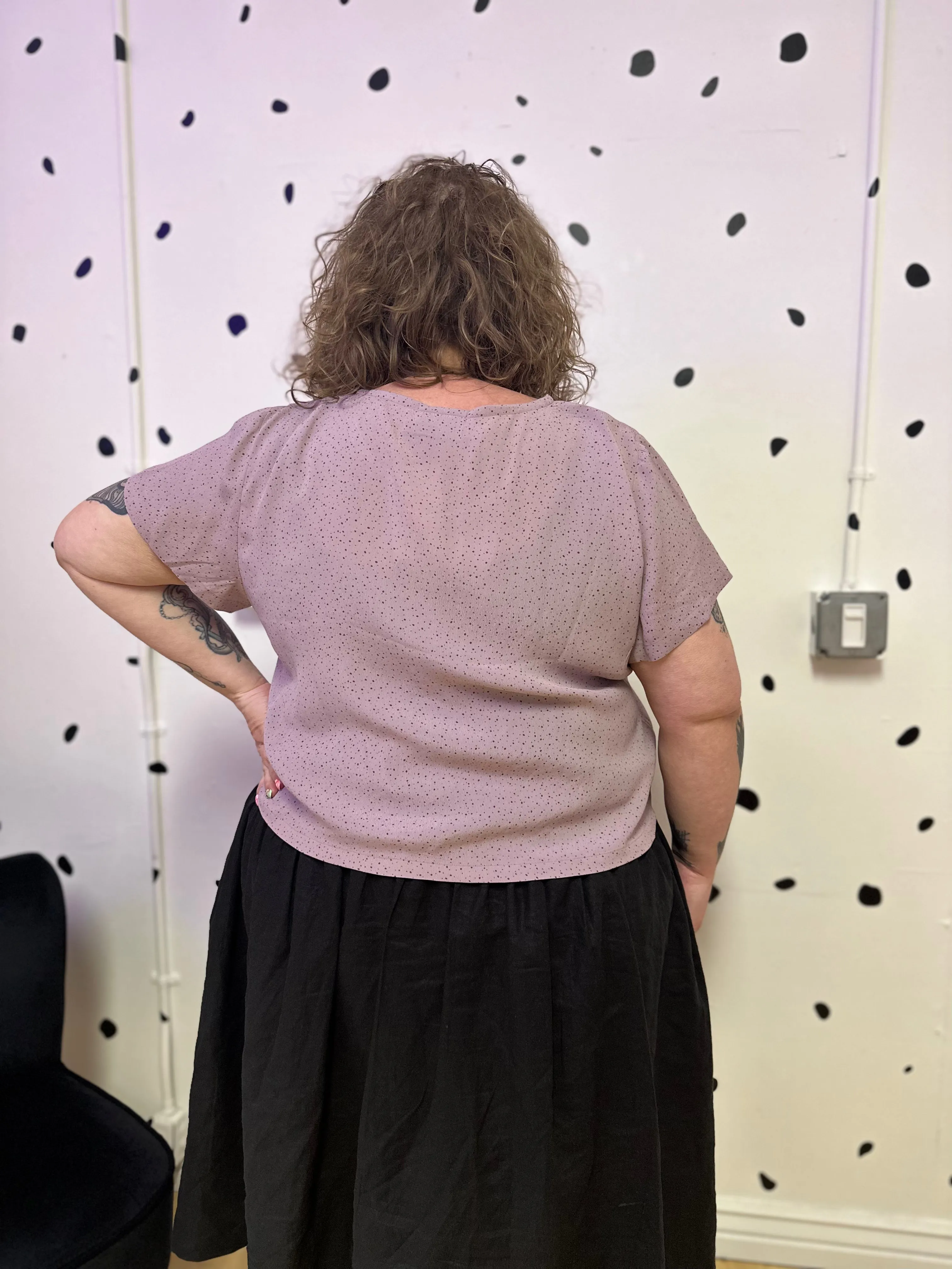 Lavender Silk Crop Top sold by Copper Union Apparel product image thumbnail 4