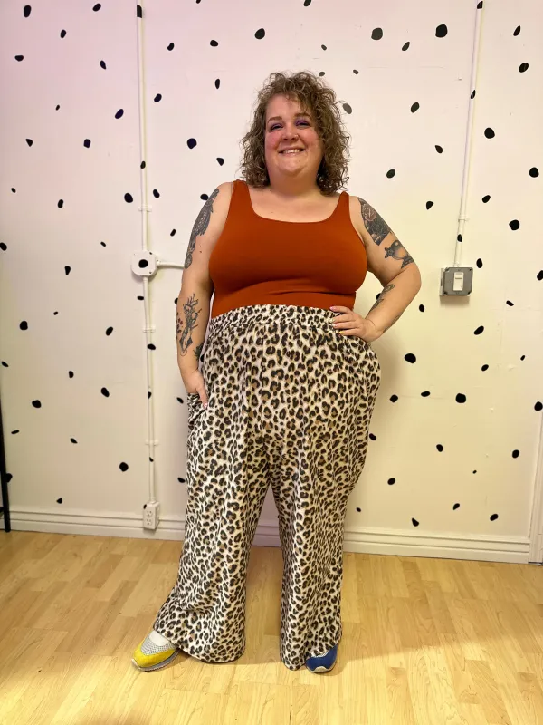 Leopard Terry Cloud Pants sold by Copper Union Apparel