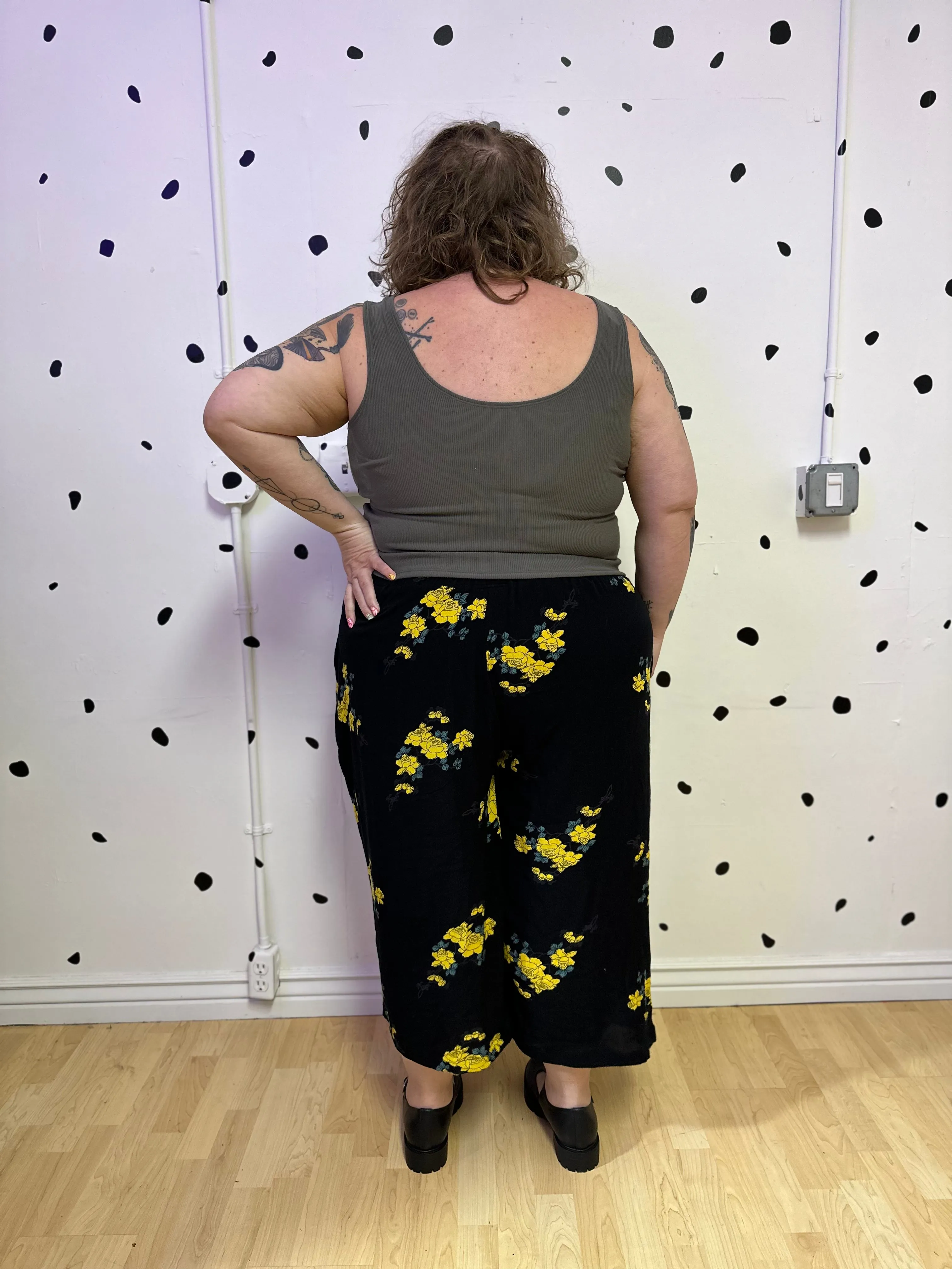 Yellow Floral Elyse Pants sold by Copper Union Apparel product image thumbnail 5