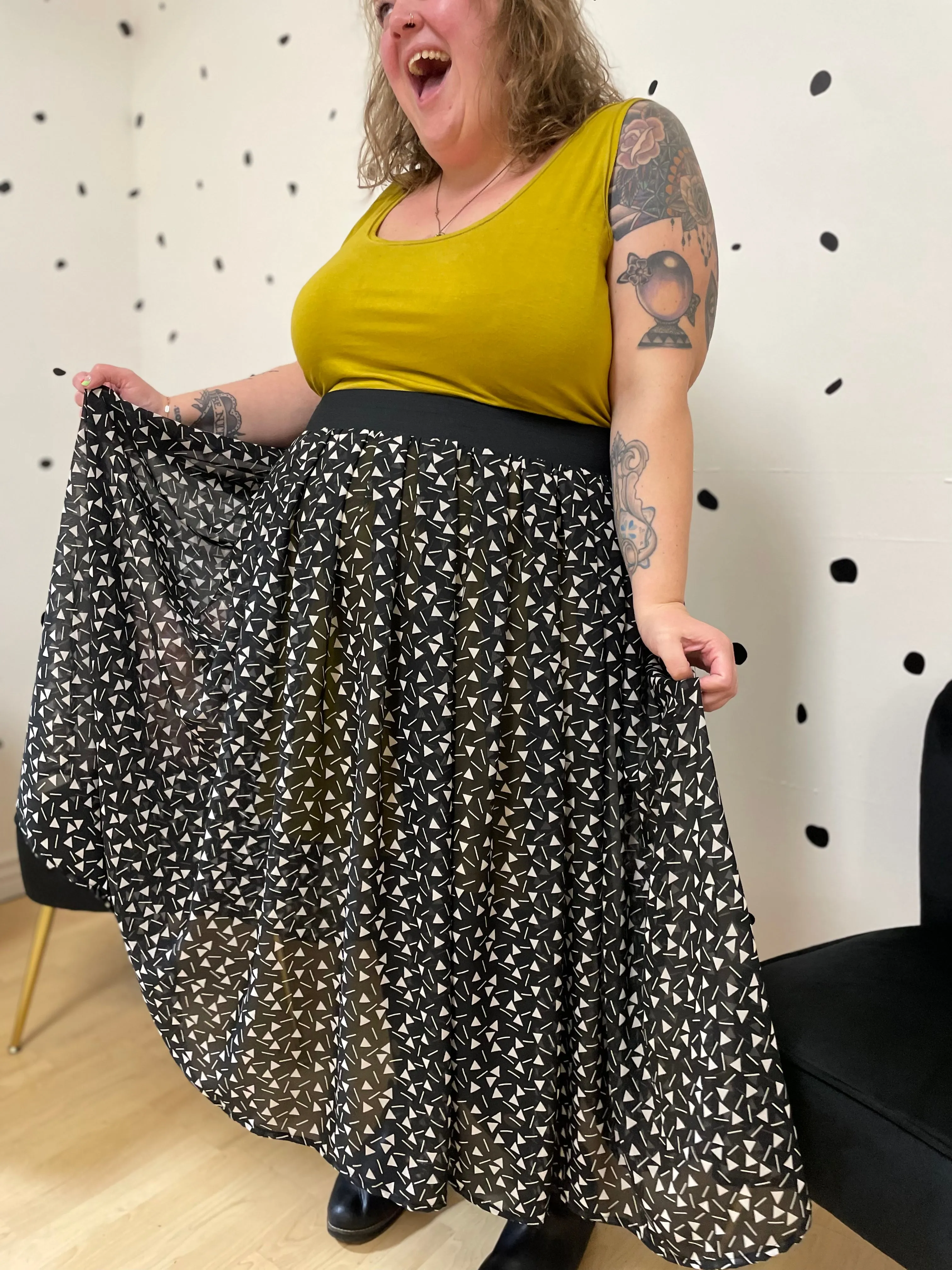 Triangle Sprinkles Midi Skirt sold by Copper Union Apparel product image thumbnail 3