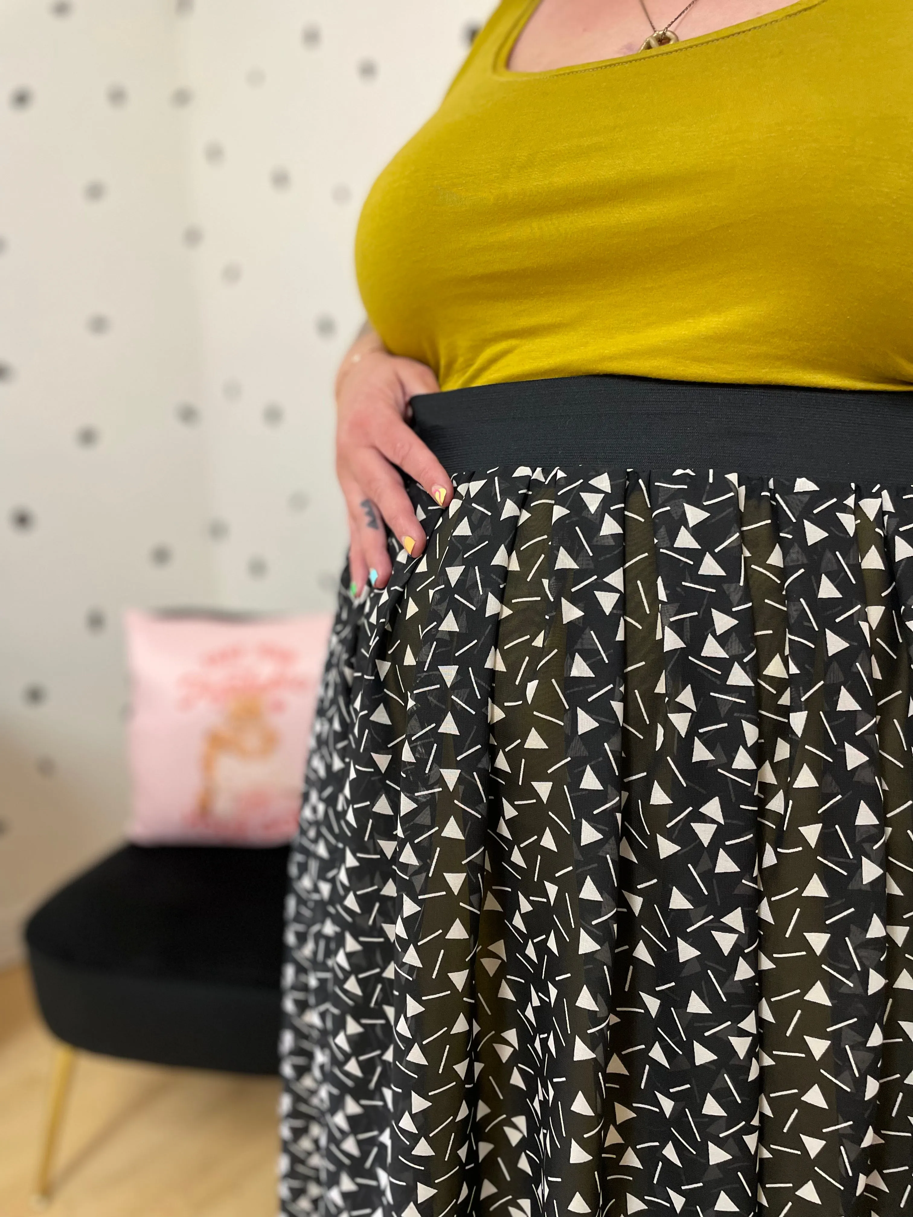 Triangle Sprinkles Midi Skirt sold by Copper Union Apparel product image thumbnail 4