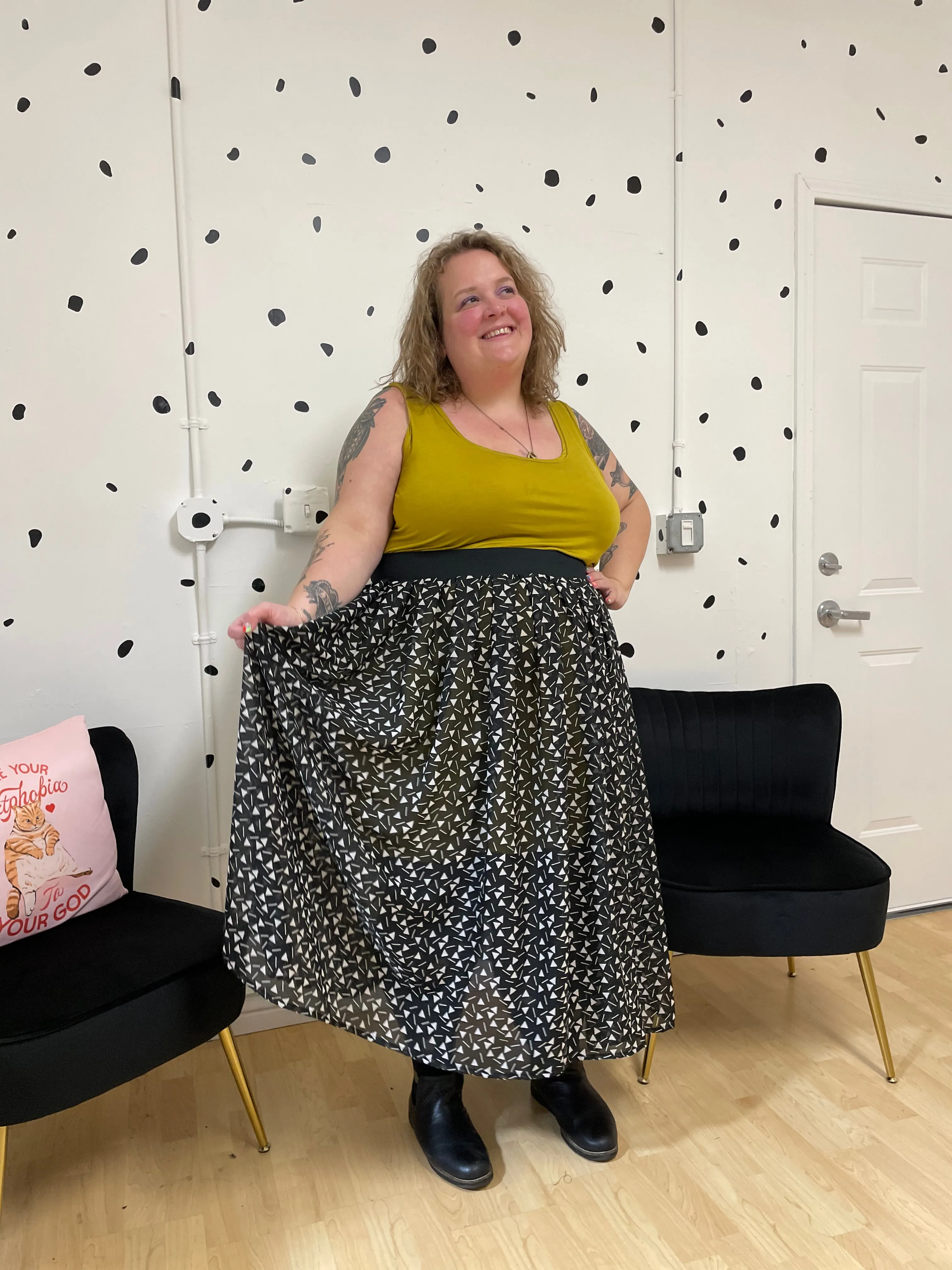 Triangle Sprinkles Midi Skirt sold by Copper Union Apparel product image thumbnail 2