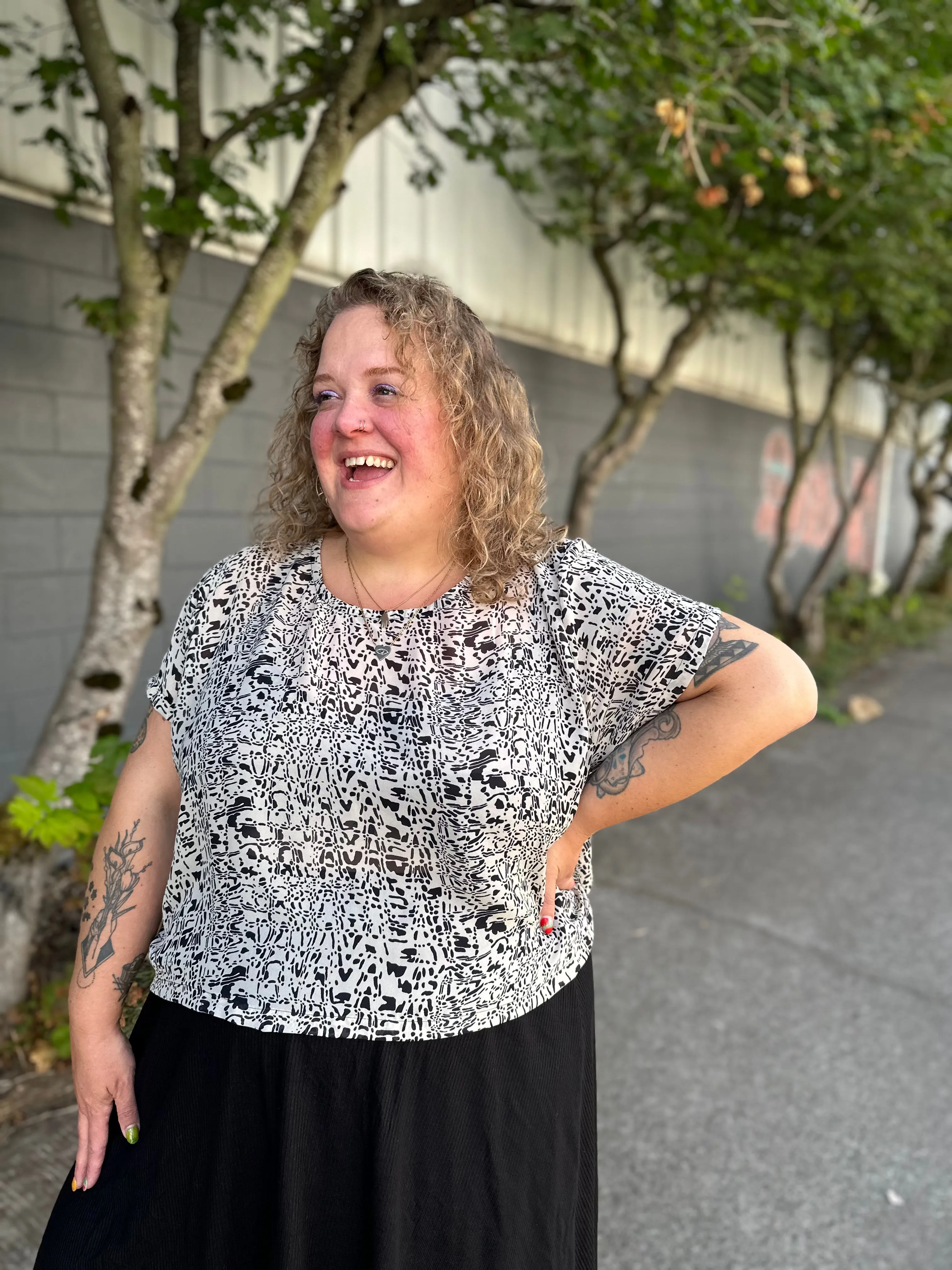 Block Party Chiffon Crop sold by Copper Union Apparel product image thumbnail 4